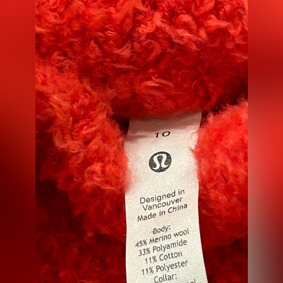 Lululemon Oversized Sweater Reddish/Orange Maroon/Brown Size 10 - Picture 9 of 10